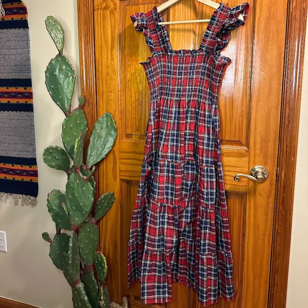 Hill House Home Red & Blue Tartan Ellie Nap Dress Size XS